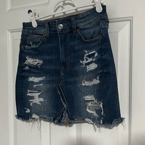 American Eagle High-Rise Mini Denim Skirt